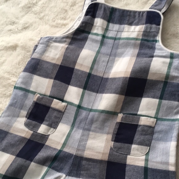 Janie and Jack plaid overalls romper 3 - 6 months - Picture 8 of 8